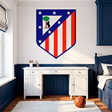 Wandtattoos: Atl&eacute;tico de Madrid wappen Farbe 7