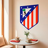 Wandtattoos: Atl&eacute;tico de Madrid wappen Farbe 9