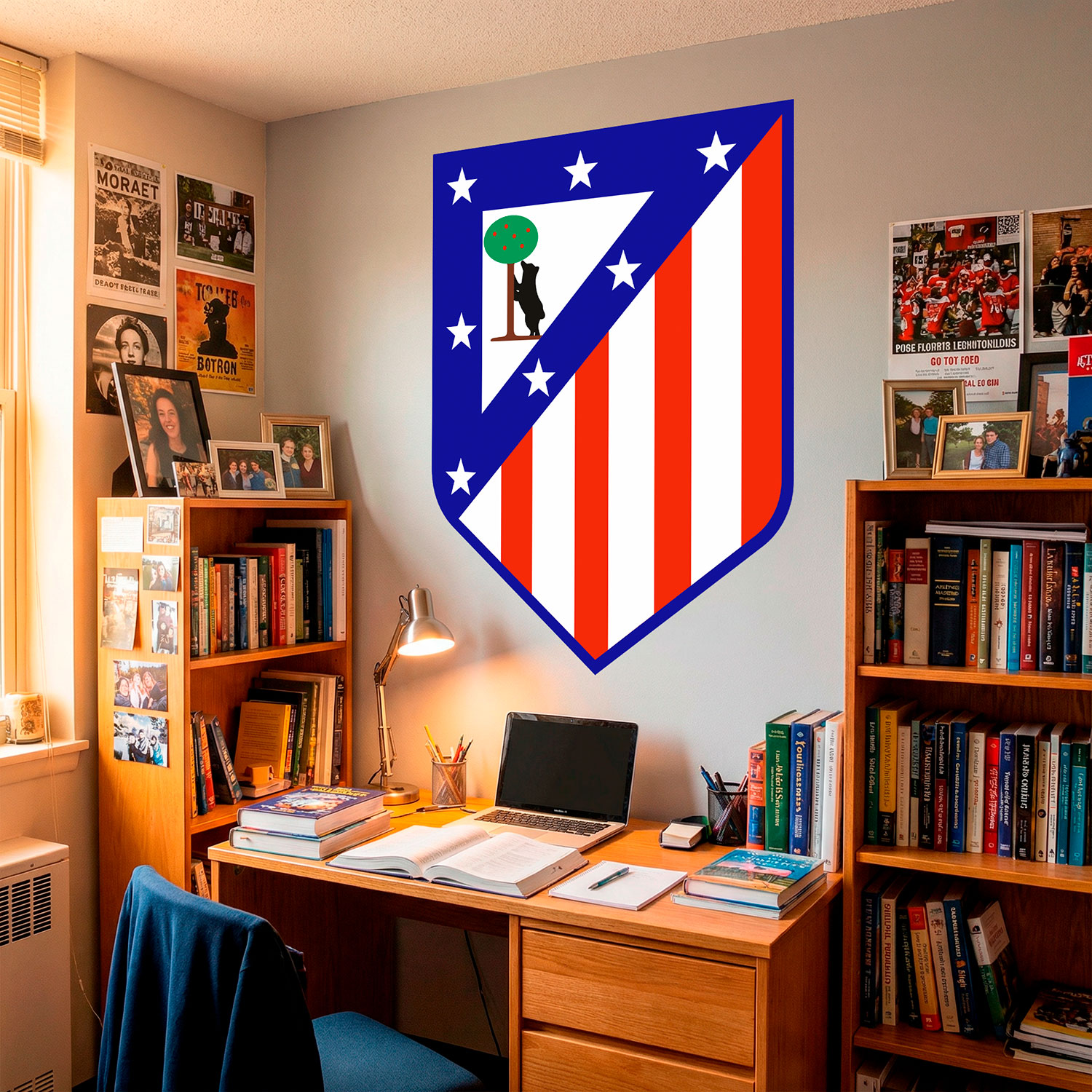 Wandtattoos: Atl&eacute;tico de Madrid wappen Farbe