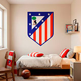 Wandtattoos: Atl&eacute;tico de Madrid wappen Farbe 11