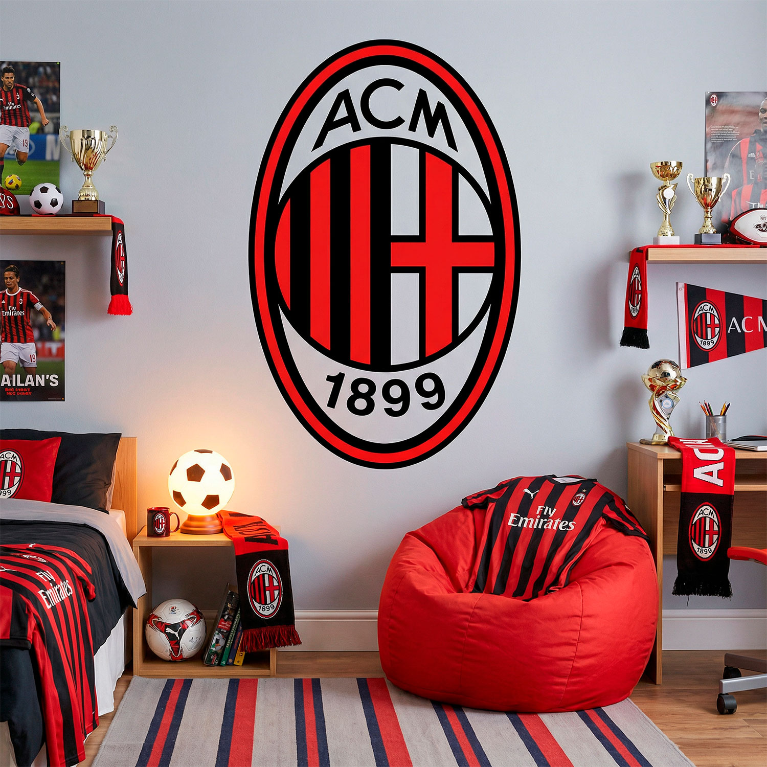 Wandtattoos: AC Milan Wappen