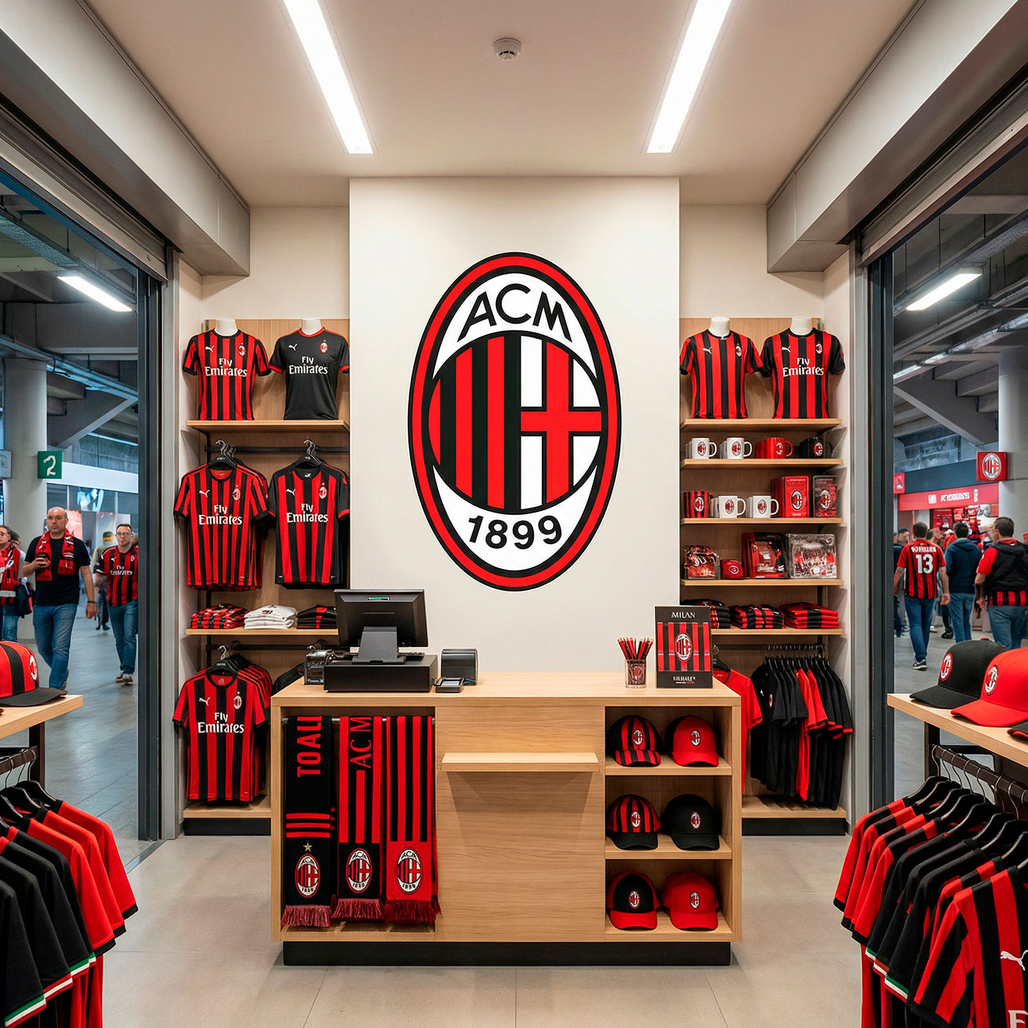 Wandtattoos: AC Milan Wappen