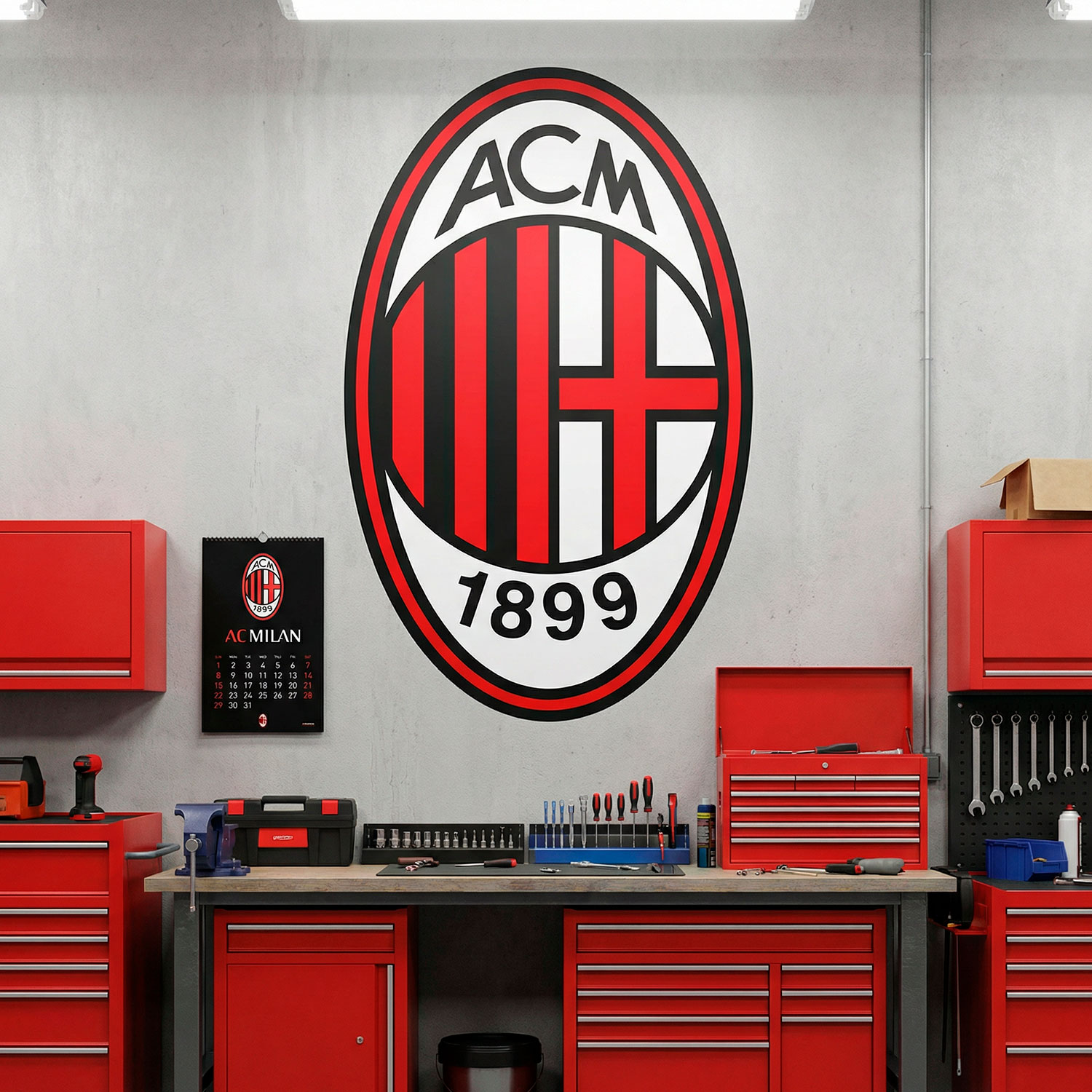 Wandtattoos: AC Milan Wappen