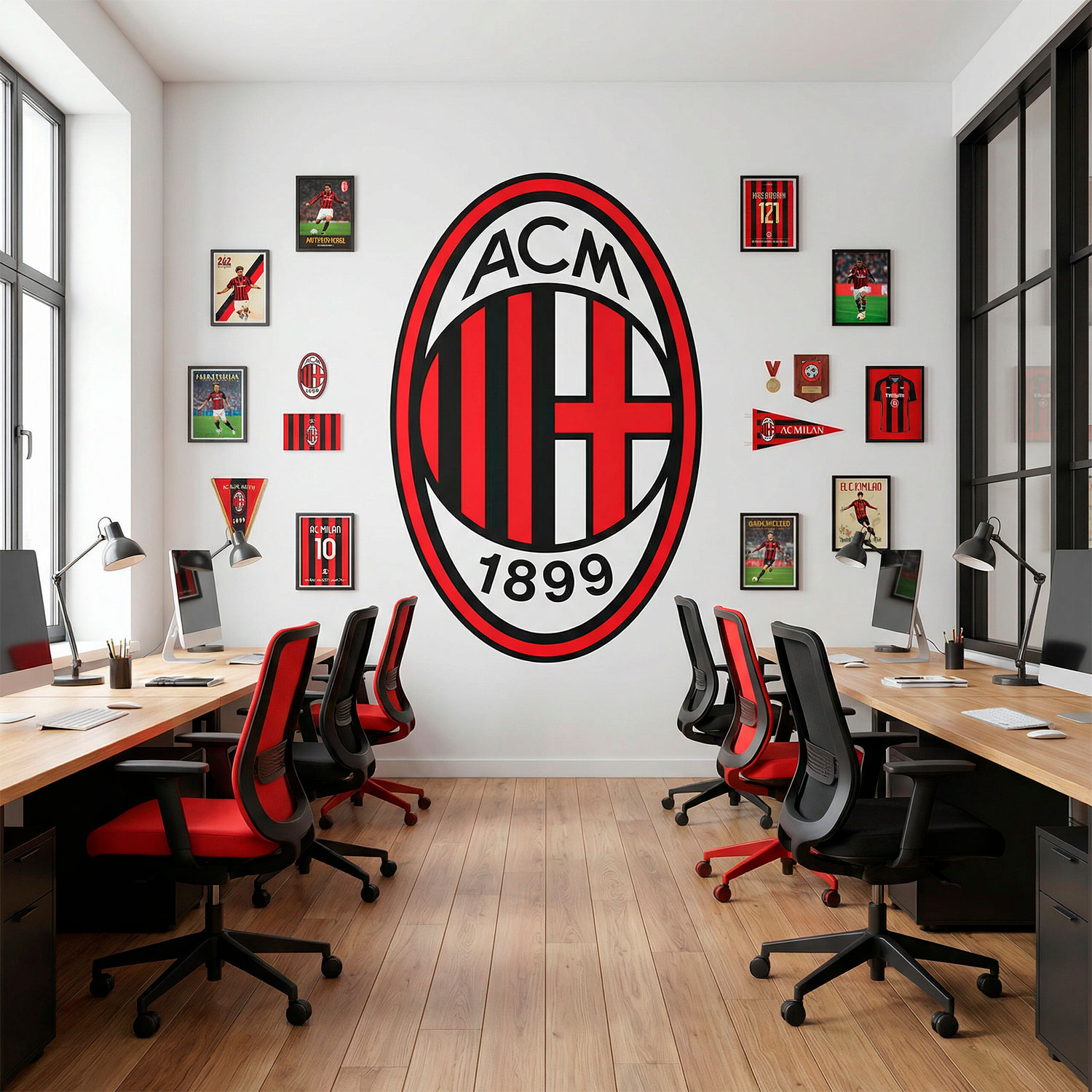 Wandtattoos: AC Milan Wappen