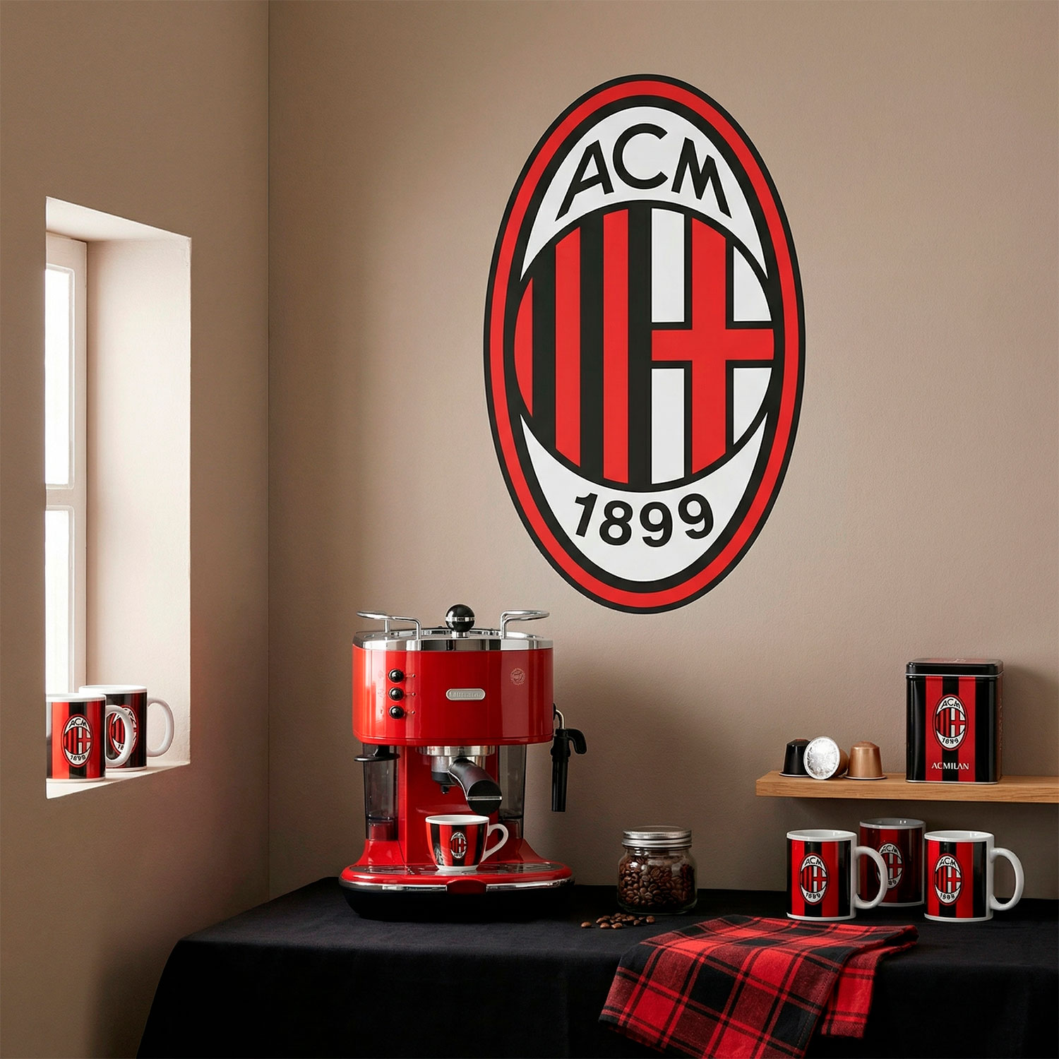 Wandtattoos: AC Milan Wappen