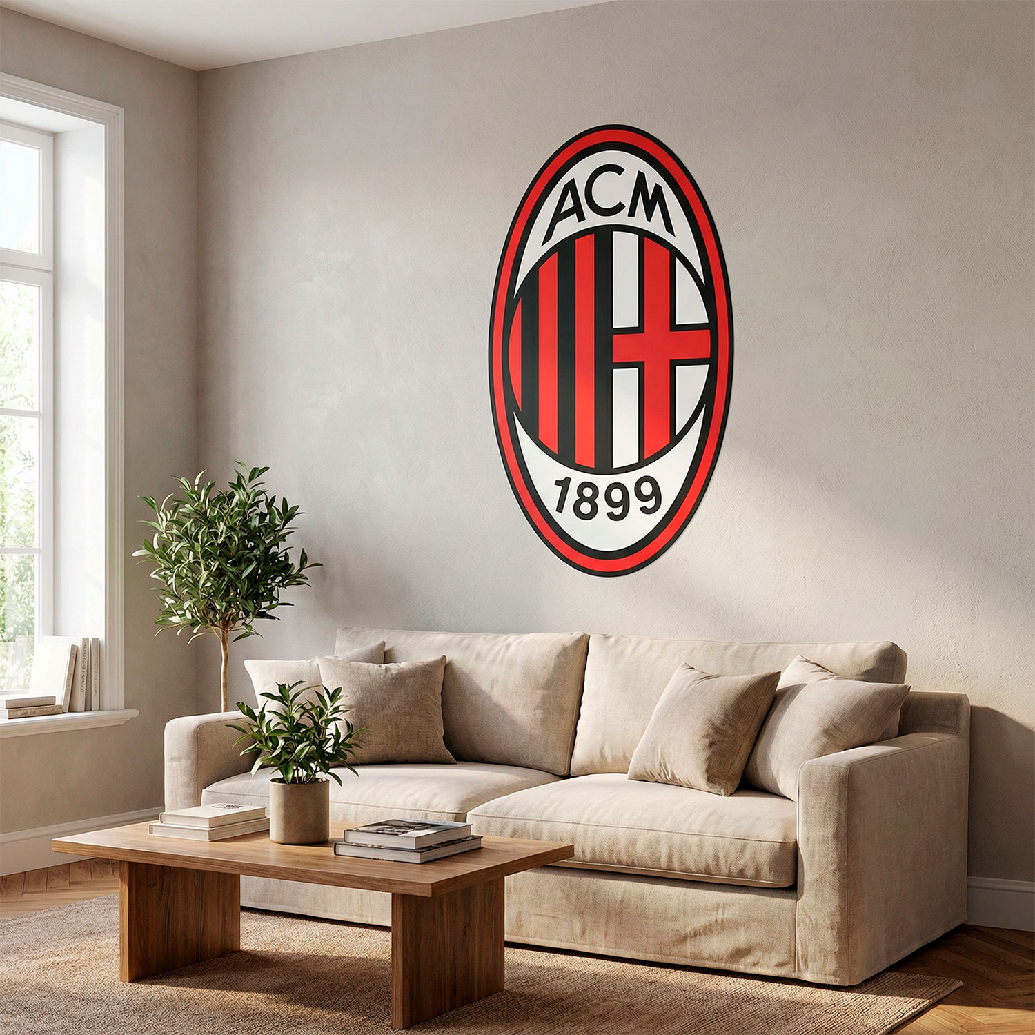 Wandtattoos: AC Milan Wappen