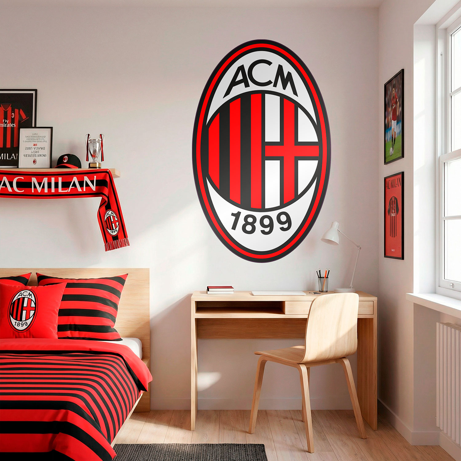 Wandtattoos: AC Milan Wappen