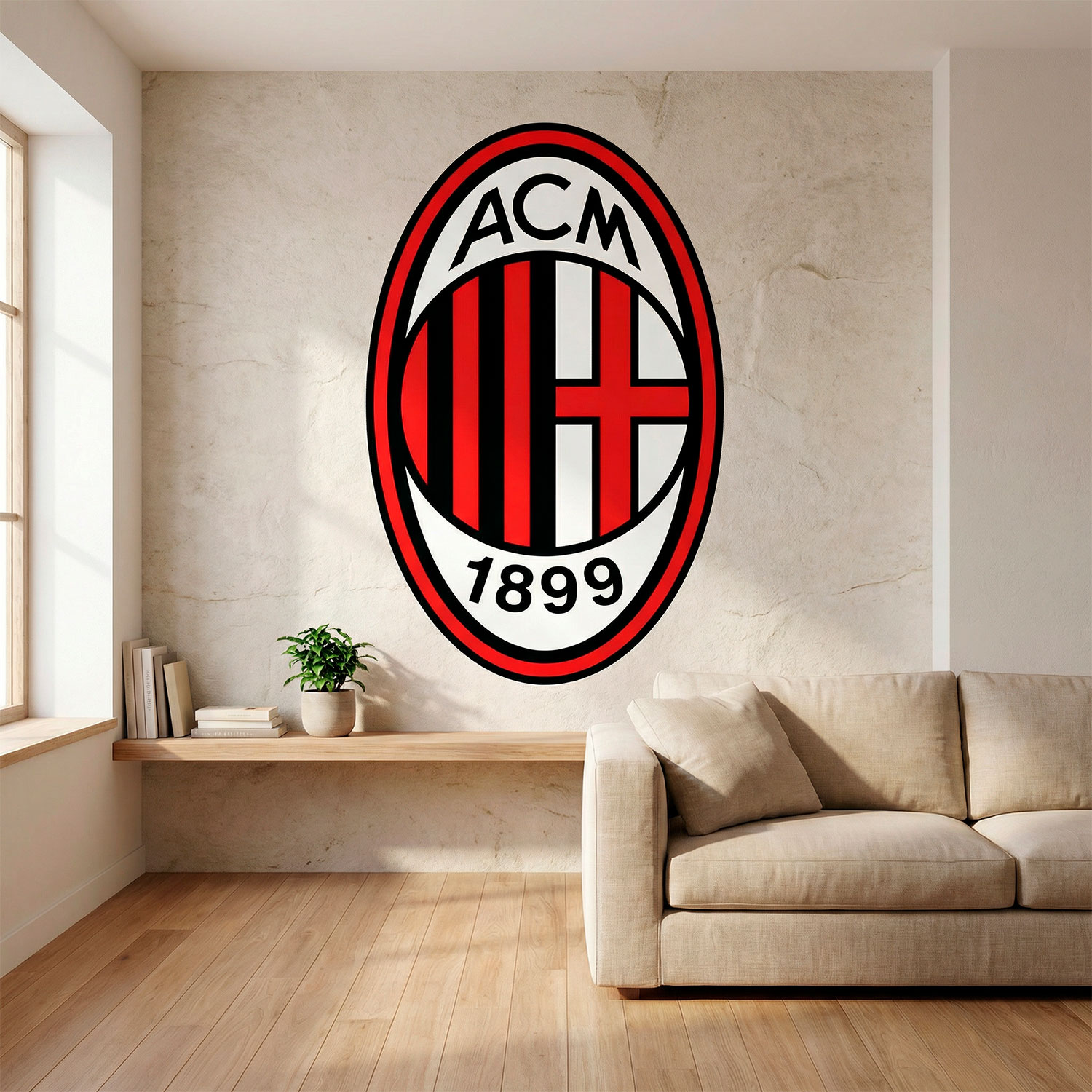 Wandtattoos: AC Milan Wappen