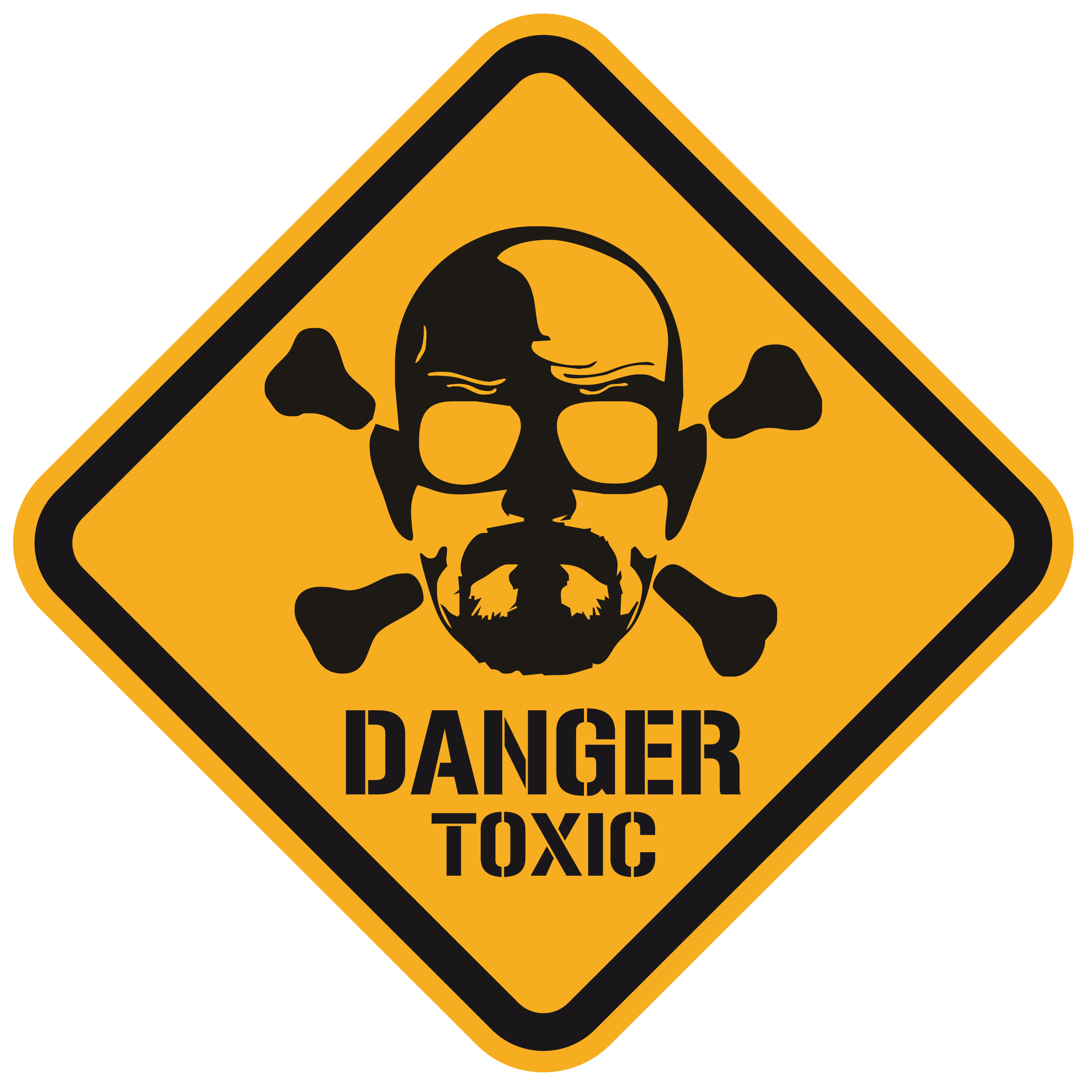 Wandtattoos: Heisenberg Danger Toxic Color