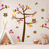 Wandtattoos: Baum mit Vögeln und Eulen 3