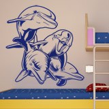 Wandtattoos: 4 Delfine auf dem Meeresboden 2