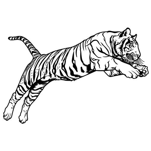 Wandtattoos: Bengal-Tiger-Sprung