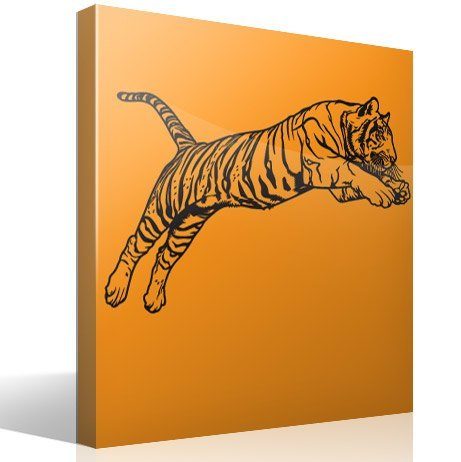 Wandtattoos: Bengal-Tiger-Sprung