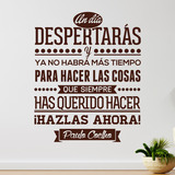 Wandtattoos: Un día despertarás... Paulo Coelho 2