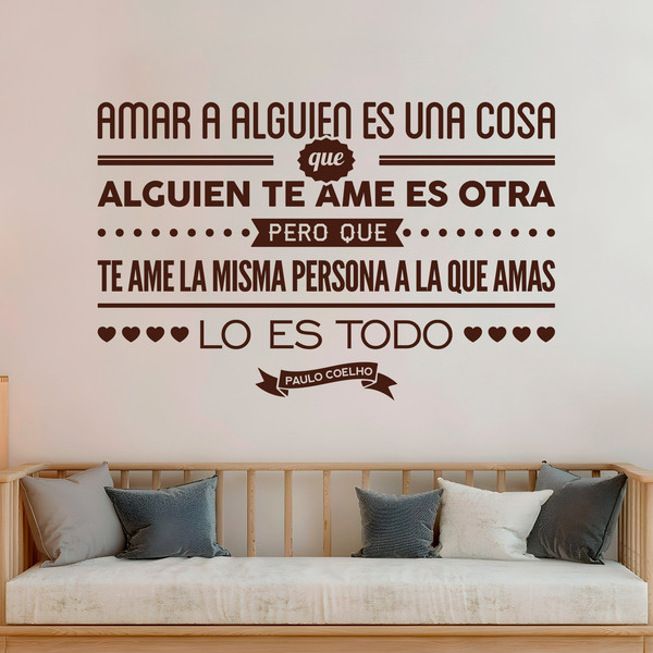 Wandtattoos: Amar a alguien es una cosa...