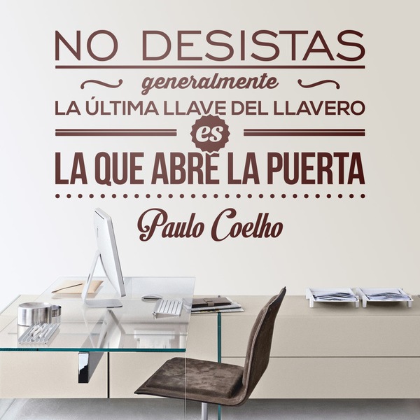 Wandtattoos: No desistas - Paulo Coelho