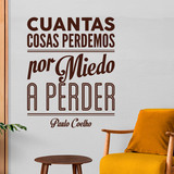 Wandtattoos: Por miedo a perder - Paulo Coelho 2