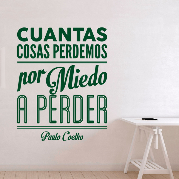 Wandtattoos: Por miedo a perder - Paulo Coelho