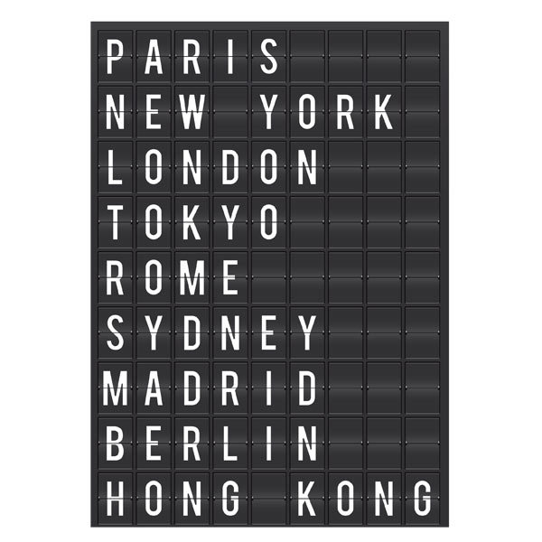 Wandtattoos: Airport Cities Tafel