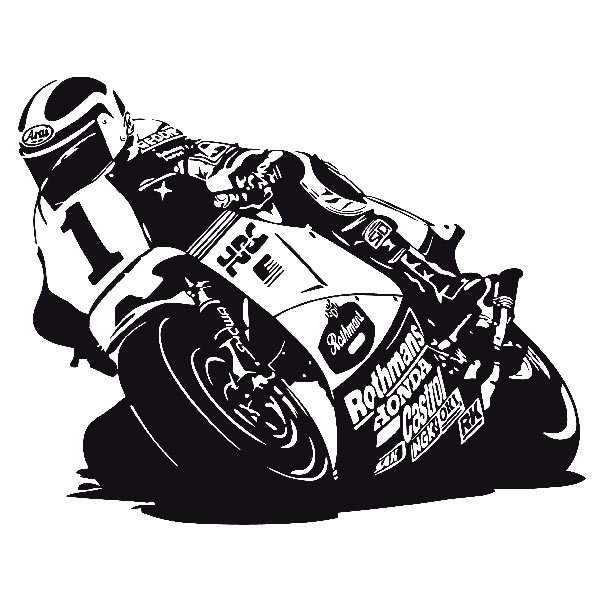 Wandtattoos: Racing Motorrad