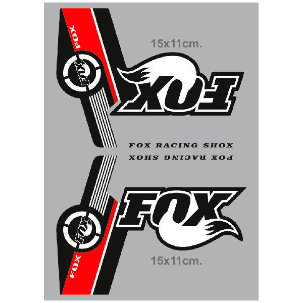 Aufkleber: Aufkleber-Set Fox Racing Shox Gabeln Mountain Bike