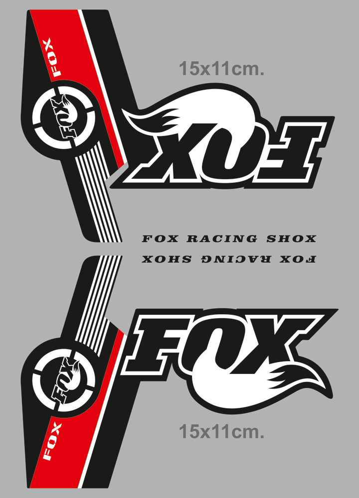 Aufkleber: Set Fox Racing Shox Gabeln Mountain Bike