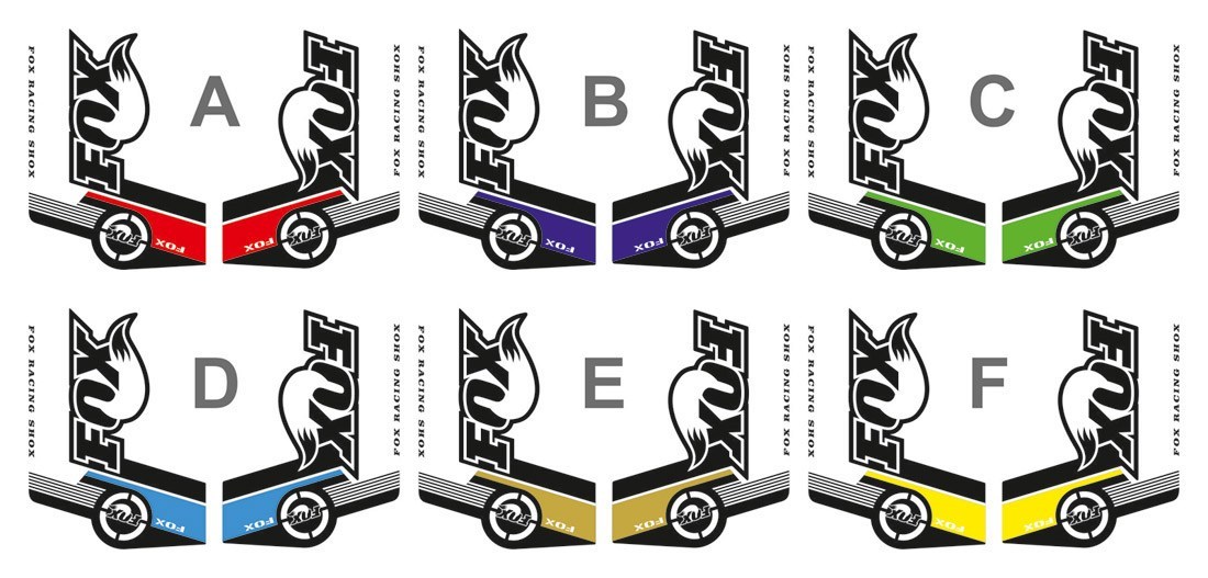 Aufkleber: Set Fox Racing Shox Gabeln Mountain Bike