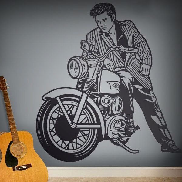Wandtattoos: Elvis Presley und Motorrad