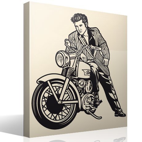 Wandtattoos: Elvis Presley und Motorrad