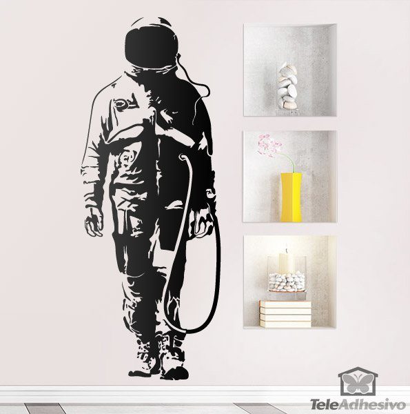 Wandtattoos: Banksy Graffiti Astronaut