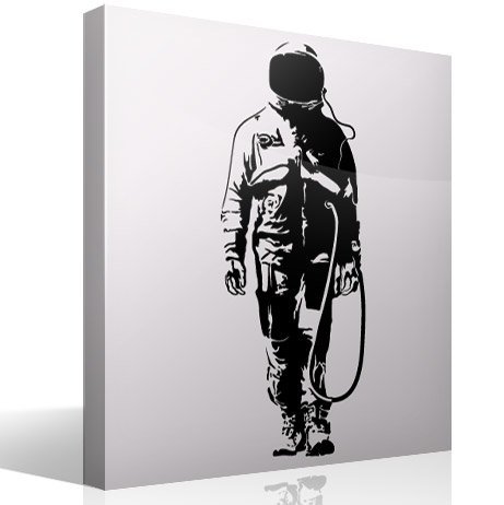 Wandtattoos: Banksy Graffiti Astronaut