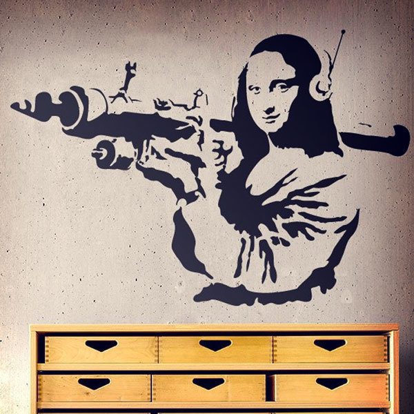 Wandtattoos: La Gioconda mit einem Raketenwerfer - Banksy