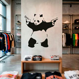 Wandtattoos: Banksy Panda bewaffnet 4