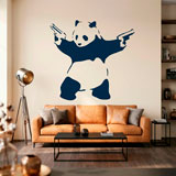 Wandtattoos: Banksy Panda bewaffnet 6