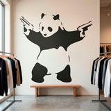 Wandtattoos: Banksy Panda bewaffnet 7