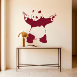 Wandtattoos: Banksy Panda bewaffnet 8