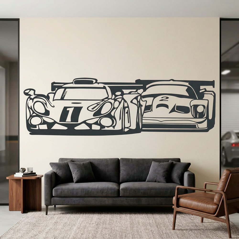 Wandtattoos: Rennautos