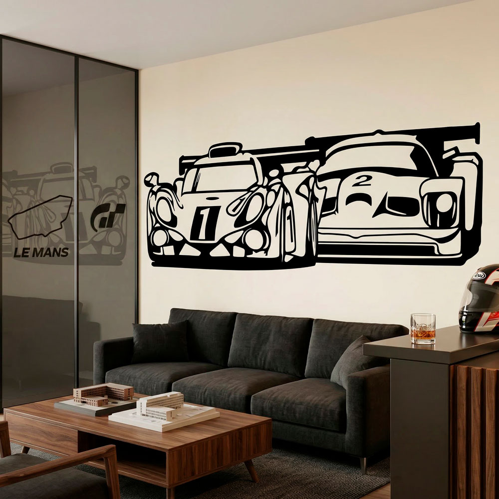 Wandtattoos: Rennautos