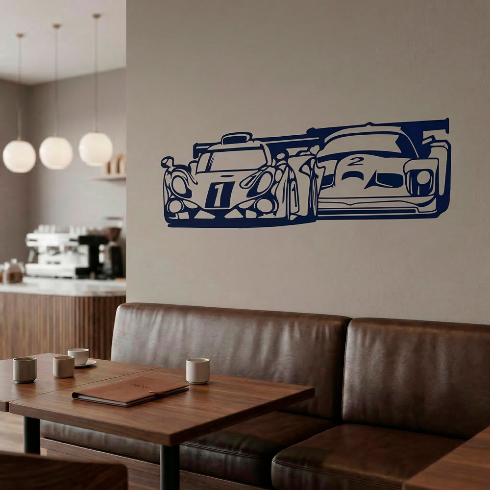 Wandtattoos: Rennautos