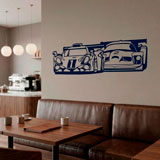Wandtattoos: Rennautos 4