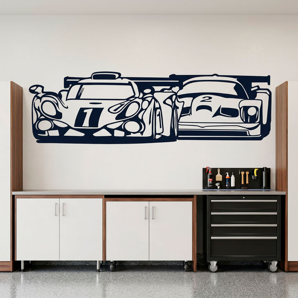 Wandtattoos: Rennautos