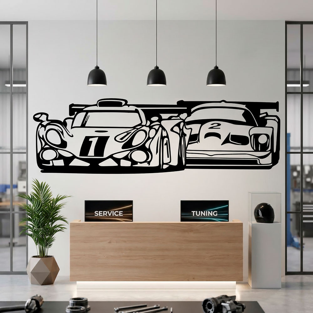 Wandtattoos: Rennautos