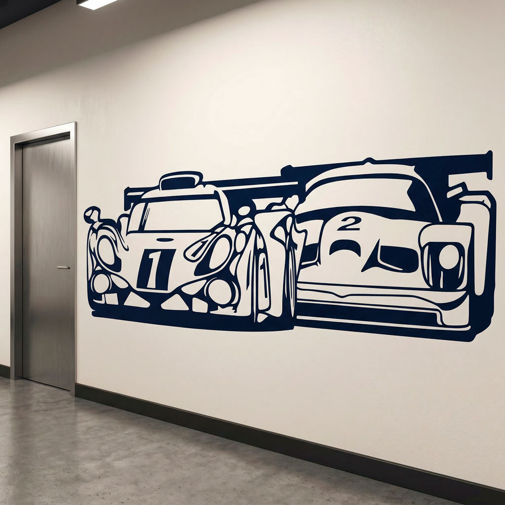Wandtattoos: Rennautos