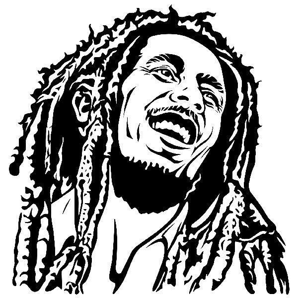 Wandtattoos: Bob Marley Lächeln