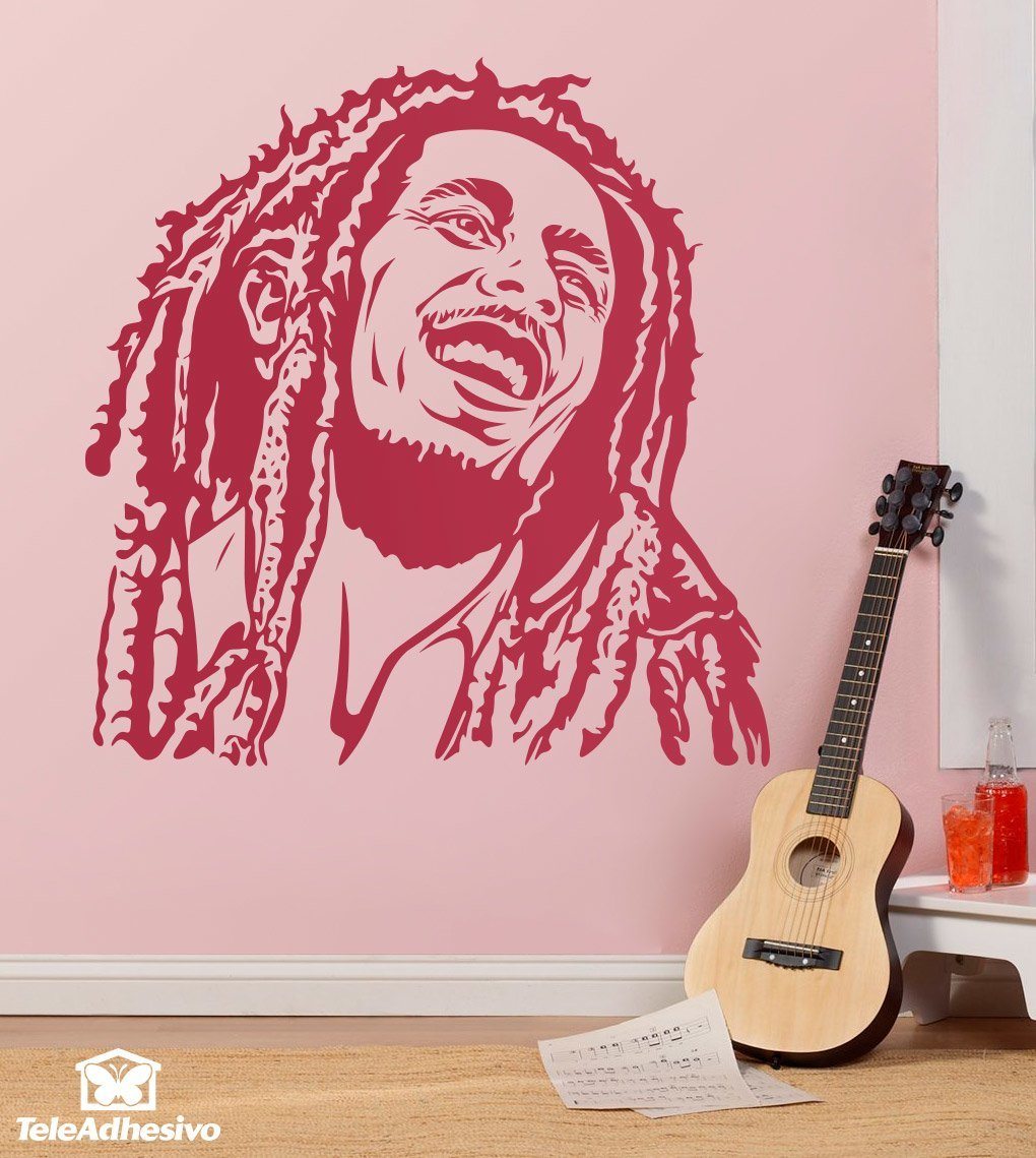 Wandtattoos: Bob Marley Lächeln