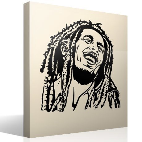 Wandtattoos: Bob Marley Lächeln