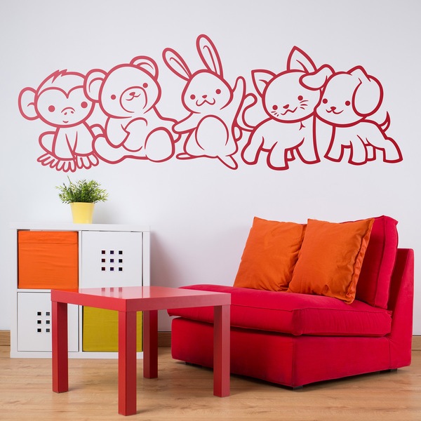 Kinderzimmer Wandtattoo: Gefüllte Tiere