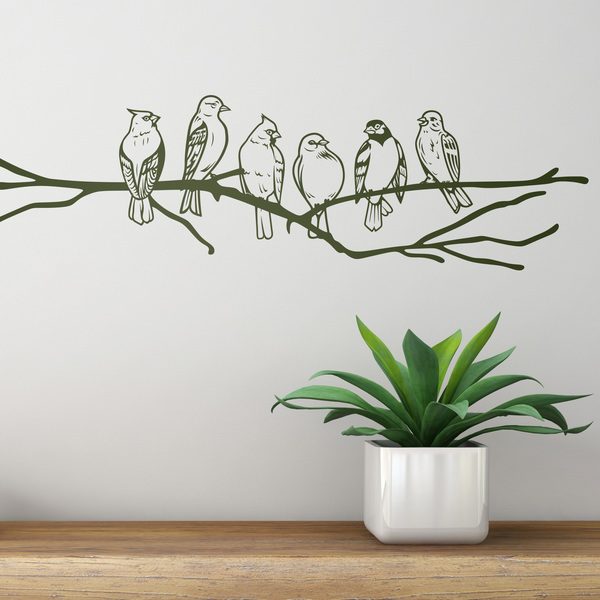 Wandtattoos: Vögel auf einem Ast