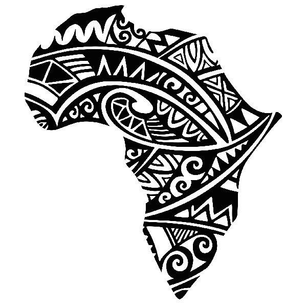 Wandtattoos: Silhouette Afrika Stammestätowierung