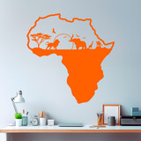 Wandtattoos: Afrika Silhouette Skyline Tiere 3